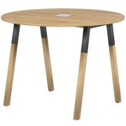 Стол для переговоров FORTA FRST 1020, дуб гамильтон/антрацит/бук, 1020х1020х733 мм