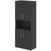 Шкаф высокий FORTA FHC 80.4(Z), черный графит, 802х429х1983 мм
