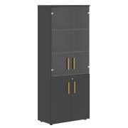 Шкаф комбинированный FORTA FHC 80.2(Z), черный графит, 802х429х1983 мм