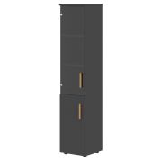 Шкаф колонка комбинированная FORTA FHC 40.2(L), левая, черный графит, 404х429х1983 мм