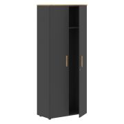 Гардероб FORTA FCW 80(Z), черный графит/дуб гамильтон, 802х429х1983 мм