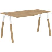 Стол эргономичный FORTA FCT 1367(L), левый, дуб гамильтон/белый/бук, 1380х0х733 мм