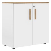 Шкаф низкий FORTA FLC 80.1(Z), белый/дуб гамильтон, 802х429х818 мм