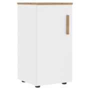 Шкаф колонка низкая FORTA FLC 40.1(L), левая, белый/дуб гамильтон, 404х429х818 мм