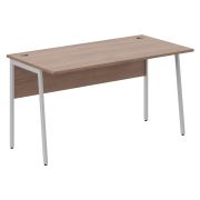 Стол рабочий IMAGO PLUS СП-3P, ясень шимо/алюминий, 1400х720х755 мм