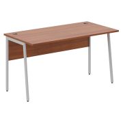 Стол рабочий IMAGO PLUS СП-3P, орех французский/алюминий, 1400х720х755 мм