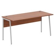 Стол рабочий IMAGO PLUS СП-4P, орех французский/алюминий, 1600х720х755 мм