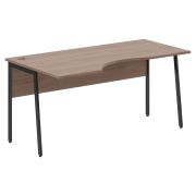 Стол эргономичный IMAGO PLUS СА-1P(L), левый, ясень шимо/антрацит, 1600х900х755 мм