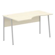 Стол эргономичный IMAGO PLUS СА-2P(L), левый, клен/алюминий, 1400х900х755 мм