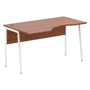 Стол эргономичный IMAGO PLUS СА-2P(L), левый, орех французский/белый, 1400х900х755 мм