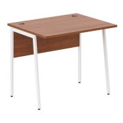 Стол рабочий IMAGO PLUS СП-1P, орех французский/белый, 900х720х755 мм