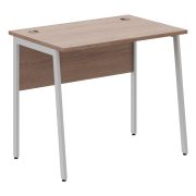 Стол рабочий IMAGO PLUS СП-1.1P, ясень шимо/алюминий, 900х608х755 мм