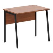 Стол рабочий IMAGO PLUS СП-1.1P, орех французский/черный, 900х608х755 мм
