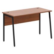 Стол рабочий IMAGO PLUS СП-2.1P, орех французский/черный, 1200х608х755 мм