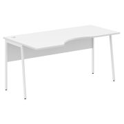 Стол эргономичный IMAGO PLUS СА-1P(L), левый, белый/белый, 1600х900х755 мм