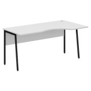 Стол эргономичный IMAGO PLUS СА-1P(R), правый, белый/черный, 1600х900х755 мм