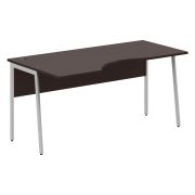 Стол эргономичный IMAGO PLUS СА-1P(L), левый, венге магия/алюминий, 1600х900х755 мм