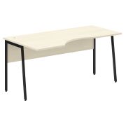 Стол эргономичный IMAGO PLUS СА-1P(L), левый, клен/черный, 1600х900х755 мм