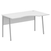 Стол эргономичный IMAGO PLUS СА-2P(R), правый, белый/алюминий, 1400х900х755 мм
