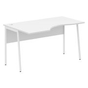 Стол эргономичный IMAGO PLUS СА-2P(L), левый, белый/белый, 1400х900х755 мм