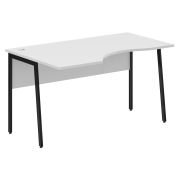 Стол эргономичный IMAGO PLUS СА-2P(L), левый, белый/черный, 1400х900х755 мм