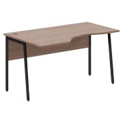 Стол эргономичный IMAGO PLUS СА-2P(L), левый, ясень шимо/черный, 1400х900х755 мм