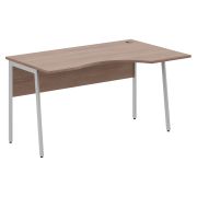 Стол эргономичный IMAGO PLUS СА-2P(R), правый, ясень шимо/алюминий, 1400х900х755 мм