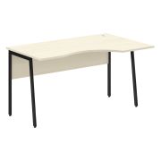 Стол эргономичный IMAGO PLUS СА-2P(R), правый, клен/черный, 1400х900х755 мм