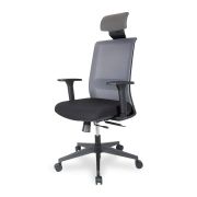 Офисное кресло College CLG-429 MBN-A черный/серый