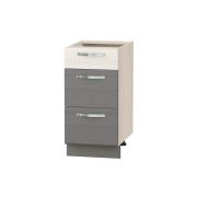 DaVita Напольный шкаф (3 ящика с метабоксами) Графит 74.59