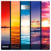 Весы напольные CENTEK CT-2421 «Закат», электронные, вес до 180 кг, квадрат, стекло, с рисунком, CT-2421 Закат