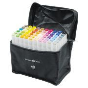 Маркеры для скетчинга двусторонние BRAUBERG ART DEBUT «WHITE», НАБОР 60 шт., чехол, 152143