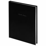 Блокнот МАЛЫЙ ФОРМАТ 110х147 мм, А6, 80 л., твердый, клетка, BRAUBERG «Minimal», черный, 116444