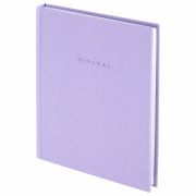 Блокнот МАЛЫЙ ФОРМАТ 110х147 мм, А6, 80 л., твердый, клетка, BRAUBERG «Minimal», сиреневый, 116448