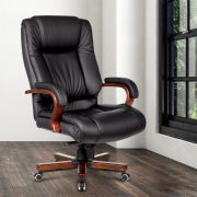 Кресло руководителя Бюрократ T-9925WALNUT-BLACK