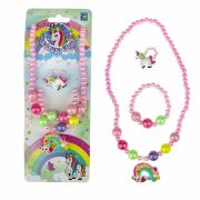 Украшения для девочек «Unicorn Bijou. ЕДИНОРОГ» НАБОР, бусы, браслет, кольцо, 1TOY, Т19142