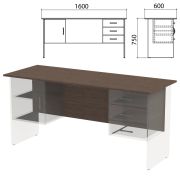 Столешница, царга стола письменного с 2 тумбами «Канц» 1600х600х750 мм, венге, СК28.16.1