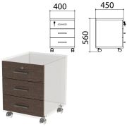 Фасады ящиков для тумбы подкатной «Канц» 400х450х560 мм, цвет венге, ТК29.16.2