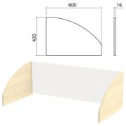 Панель боковая к экрану «Канц» 600х16х420 мм, КОМПЛЕКТ 2 шт., цвет дуб молочный, ЭК14.15