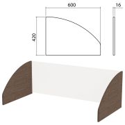 Панель боковая к экрану «Канц» 600х16х420 мм, КОМПЛЕКТ 2 шт., цвет венге, ЭК14.16