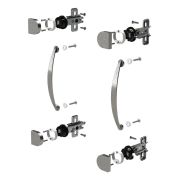 Фурнитура для двери стеклянной «Бюджет», КОМПЛЕКТ 2 шт., 402670-710