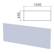 Экран-перегородка «Бюджет», 1200х16х430 мм, БЕЗ ФУРНИТУРЫ, серый, 402666-030