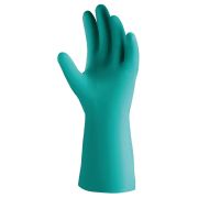 Перчатки нитриловые КЩС JETA SAFETY, хлопчатобумажное напыление, размер 8, M (средний), зеленые, JN711, JN711-08-M