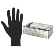 Перчатки нитриловые смотровые SFM Supersoft N136, Германия, 100 пар (200 штук), размер 6-7, S (малый), черные