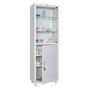 Шкаф медицинский 1-створчатый HILFE «МД 1 1760/SG» 1850х600х400 мм, стекло, белый, S26199204509