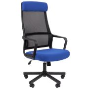 Офисное кресло CHAIRMAN 590, ткань/сетка, черный/синий