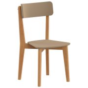 Комплект эргономичных стульев SKYLAND LYKKE CR-2, тауп/бук 45х46.5х90 см