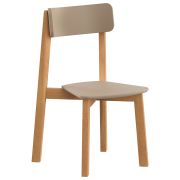 Комплект прямых стульев SKYLAND LYKKE CE-2, тауп/бук, 48х57х90 см