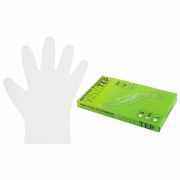 Перчатки одноразовые эластомер TPE, КОМПЛЕКТ 50 пар (100 штук), M (средний), прозрачные, ELEGREEN, ГППVTЭлП-M