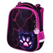 Ранец BRAUBERG PREMIUM, 2 отделения, с брелоком, «Pink lava», 38х29х16 см, 273097